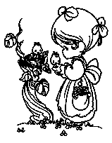 coloriage moments precieux la petite fille et le nid d oiseaux